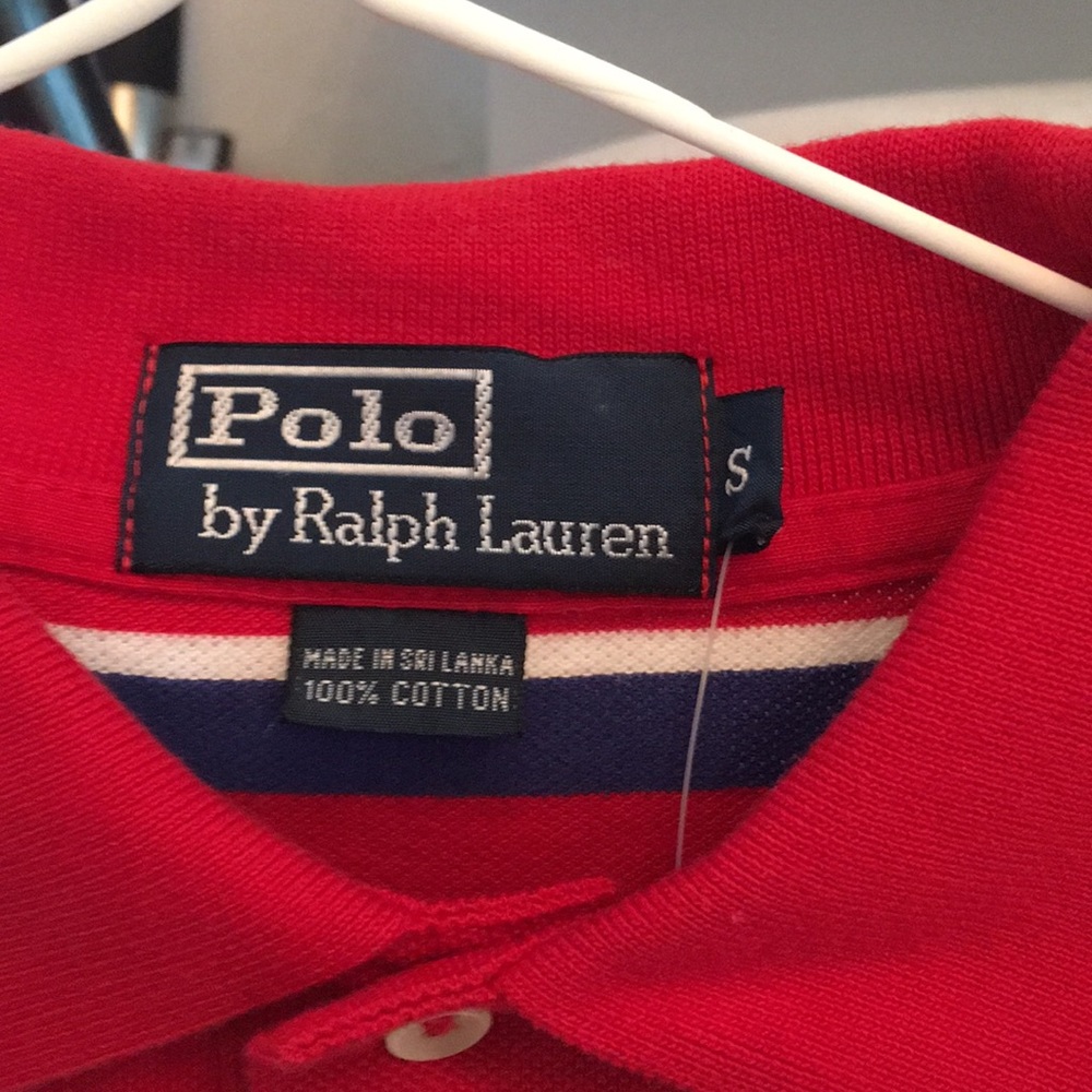 NWT - Ralph Lauren Polo - Small -red with stripes